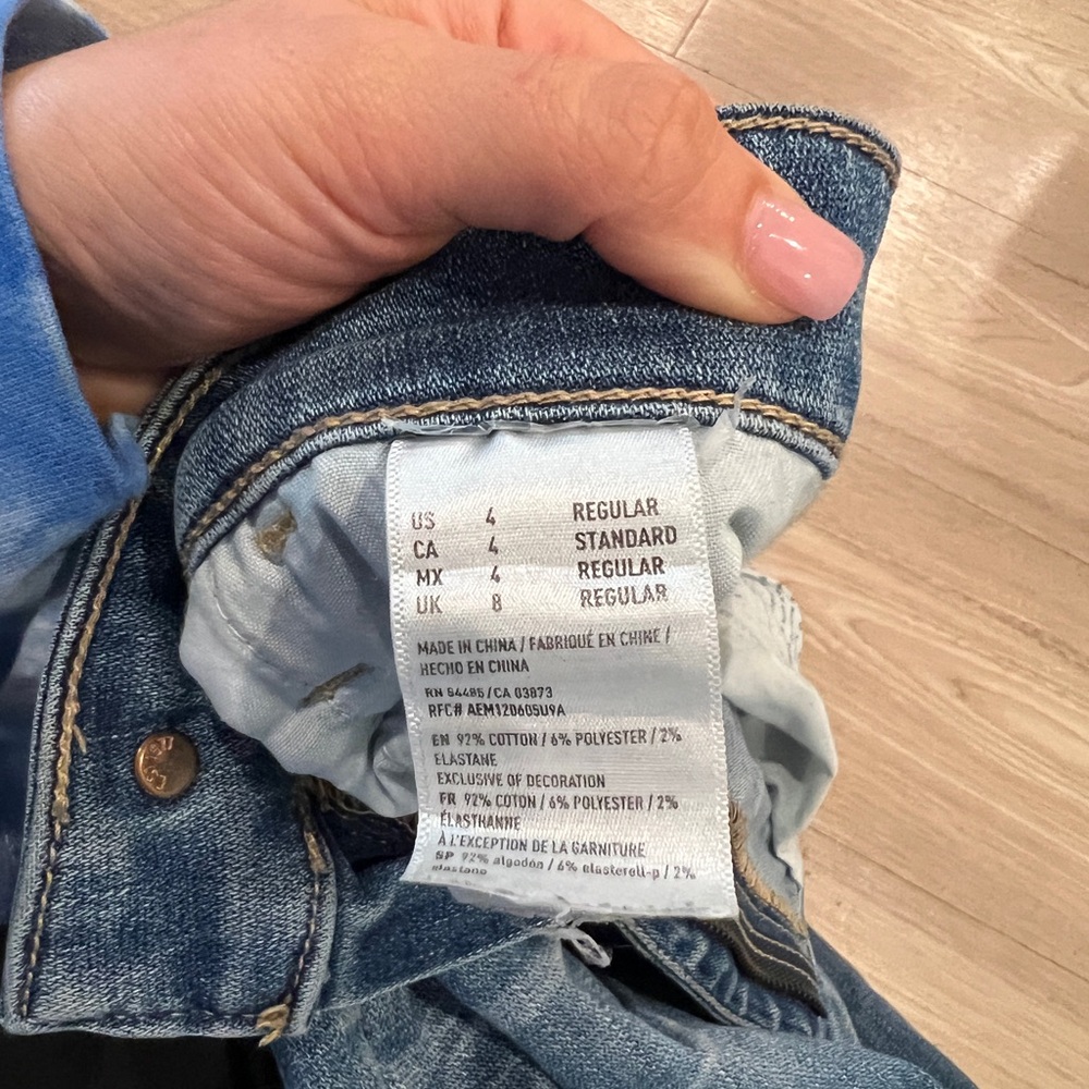 American Eagle Outfitters Ripped Skinny Jeans in Blue - Picture 7 of 7